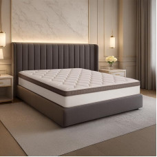 Farmarelax Spring Rest Memo FR EUl Spring Core, Memory Foam, White, 160 x 190 cm