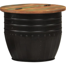 vidaXL Coffee Table, Table for Living Room, Sofa Table with 1 Hidden Storage Compartment Under the Table Top, Side Table, Coffee Table, Living Room Table, Black Old Wood Solid