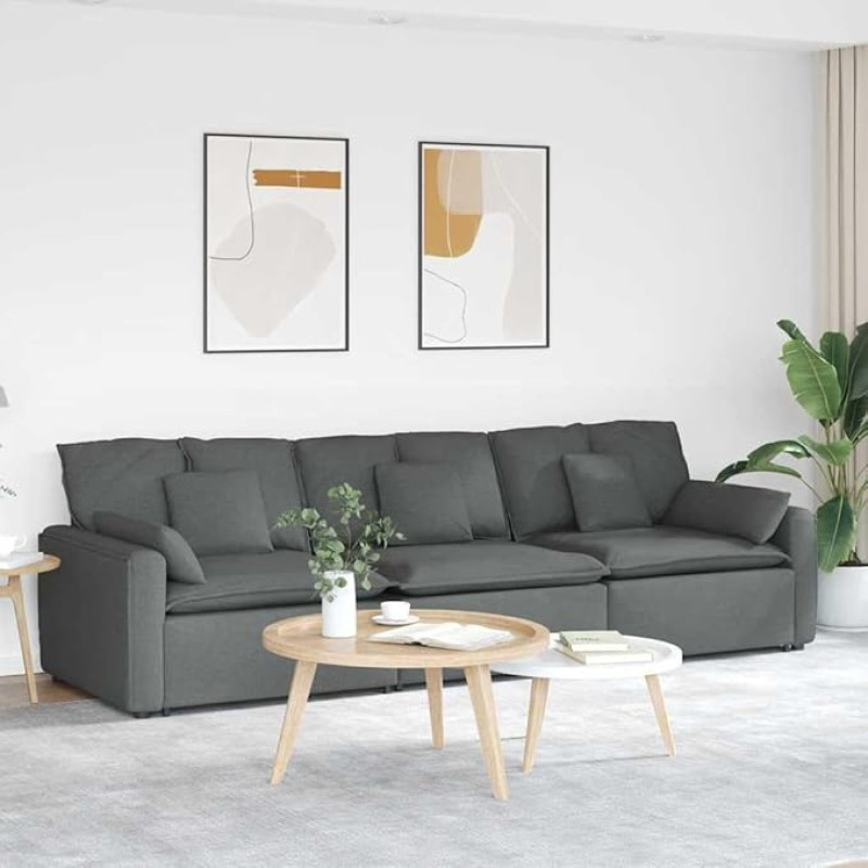 Xichuzi Modular Sofa with Cushion Dark Grey, Sofas & Couches, Sofa Living Room, Relaxing Sofa, Sofa for Bedroom - 3321088