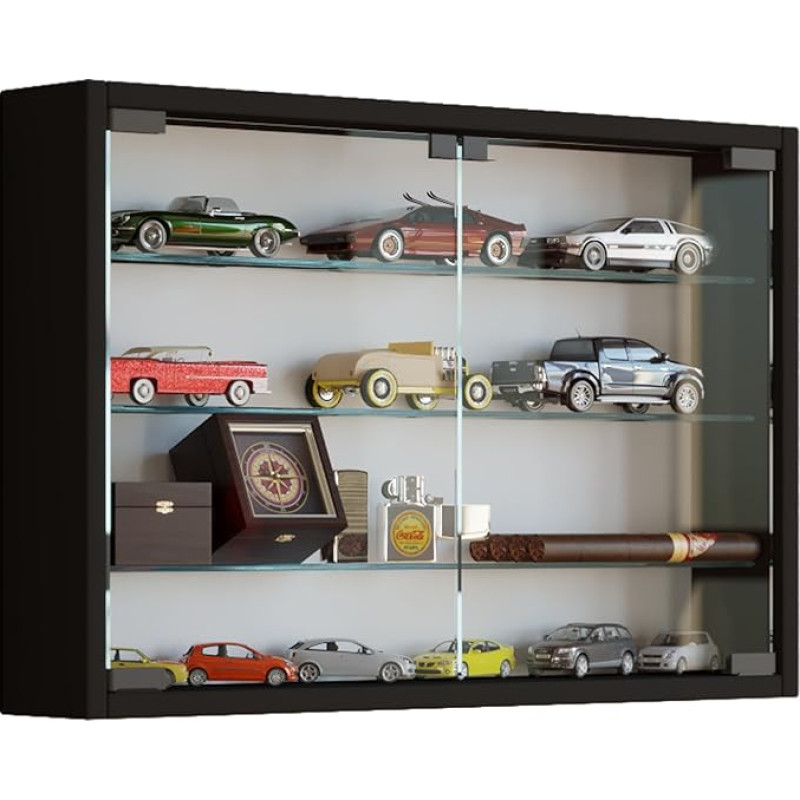 VCM mandosa M Wall Cabinet, Wood, black, 40 x 60 x 10 cm