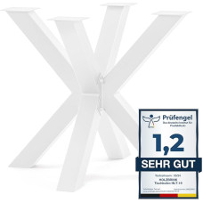 HOLZBRINK Spider Table Frame, Solid Table Runners/Table Legs, Metal White for Coffee Table, Dining Table, Desk, Conference Table, 1 Piece Table Feet, 85 x 80 cm, Height 72 cm