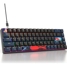 SbocKeeb Gaming Keyboard Mechanical 60 Percent, Mini Keyboard 65 Percent Amerïka QWERTY, 68 Keys Keyboard Rainbow Backlight for PC Gamer (GT68-Rainbow/BlueSamurai-B)