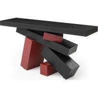 Konsolentisch Moderner Konsolentisch, schmaler Sofatisch aus Holz mit einzigartigem Design, Eingangstisch für Wohnzimmer, Flur, Foyer, Eingang, Schlafzimmer, Konsole Eingang