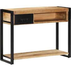 Gecheer Console Table 100 x 35 x 75 cm Rough Solid Mango Wood Sofa Table Storage Table Hallway Table Hallway Table Wall Table Hallway Console