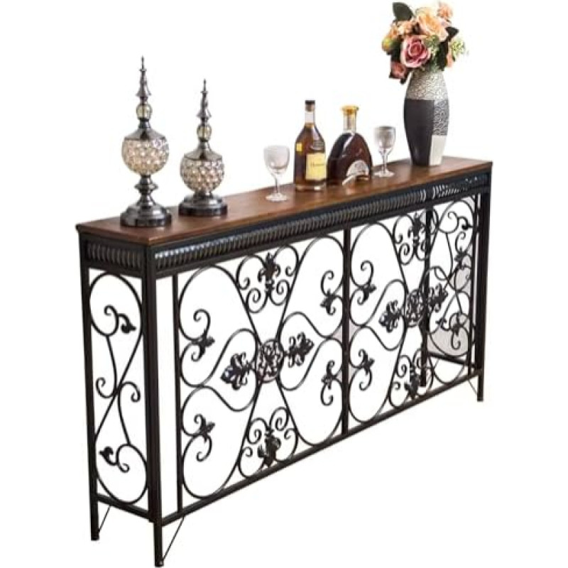 Console Table, Entrance Table, Hallway Table, Sofa Table with Metal Frame and MDF, Perfect for Living Room and Hallway