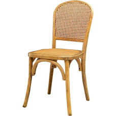 Biscottini Dining Room Chairs Wooden Country House Style Furniture 89 x 42 x 50 cm - Kitchen Chairs Wood - Rattan Chairs Dining Room Furniture Vintage - Bistro Rattan Chair - Retro Kitchen Furniture -