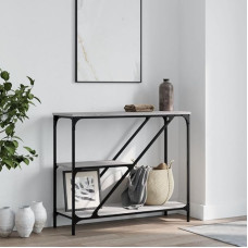 Gecheer Sonoma Console Table Grey 88.5 x 30 x 75 cm Wood Composite Console Side Table Hallway Table Sideboard Storage Table Wall Table Dressing Table