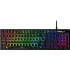 HyperX Alloy Origins Gaming Keyboard Mechanical with HyperX Blue Switches (Clicky) RGB Lighting Compact Aluminum Housing Detachable USB-C Cable QWERTY US Layout for PC PS5 Xbox Black