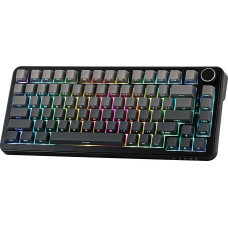 MechLands AK820 MAX HE Hall Effect Magnetic Gaming Keyboard, Adjustable Actuation, 8KHz Polling Rate, Wired Rapid Fast Keyboard, Creamy, RGB, NKRO for Win/Mac, QWERTY (Gradient Grey)