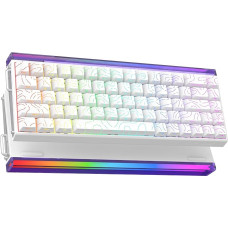 MechLands Aula Hero68 HE Wired Magnetic Gaming Keyboard, Fast Hall Effect Keyboard with 0.01 mm Adjustable Actuation, 8kHz Polling, 5-Layer Sound Dampening, RGB (White Topographic)