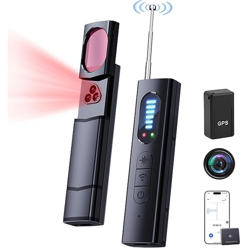 Peidetud kaamera detektorid, kaamera detektor RF juhtmevaba, X13 kaamera detektor - Anti-positsioneerimine, anti-kandidaadi pildistamine, anti-kuulamine, heli- ja vibratsioonirežiimiga, hotelli, magamistoa, kontori jaoks