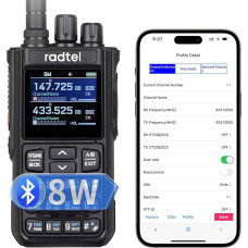 Radtel RT-900 8W Multi-Band Amateur Radio Handheld Walkie Talkie koos mürasummutusega, 256 kanaliga VHF/UHF kahepoolne raadio, NOAA, Marine, 2200 mAh aku, sageduskompensatsioon, lennuraadio,
