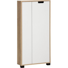 Schildmeyer Emmik 159447 Highboard White Oak Decor/Matt White, 59.8 x 19.5 x 124 cm