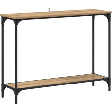 Generisch Console Table, Side Table, Narrow Sofa Table with 2 Shelves, 101 x 30.5 x 75 cm, Konsolentisch Schmal, for Hallway, Entrance, Office, Corridor (Eiche handwerklich, 101 x 30.5 x 75 cm)
