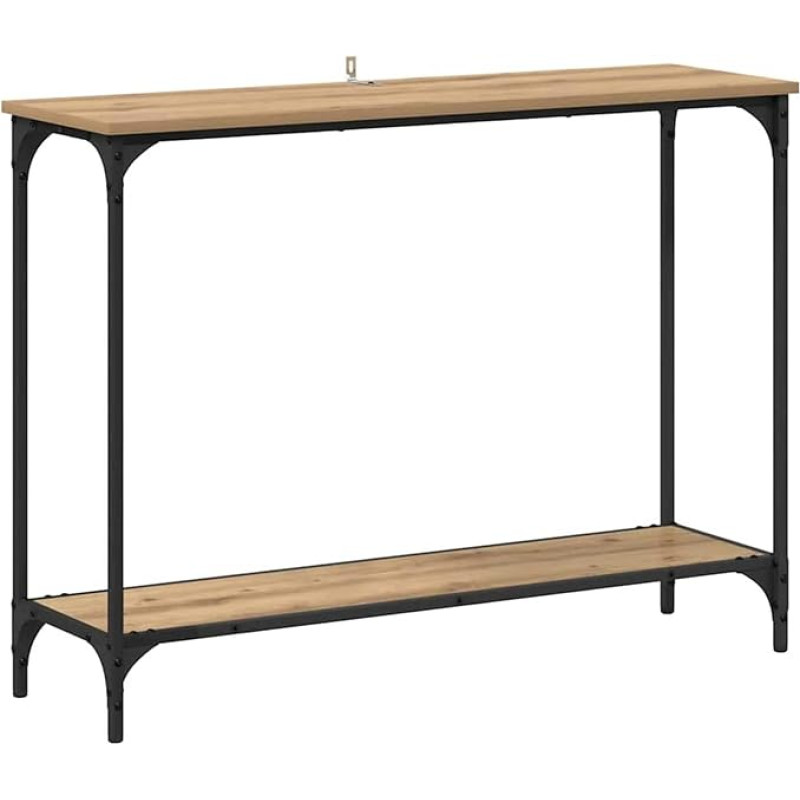 Generisch Console Table, Side Table, Narrow Sofa Table with 2 Shelves, 101 x 30.5 x 75 cm, Konsolentisch Schmal, for Hallway, Entrance, Office, Corridor (Eiche handwerklich, 101 x 30.5 x 75 cm)