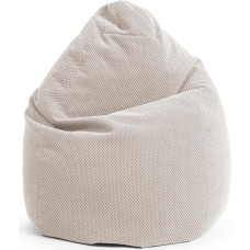 SITTING POINT only by MAGMA BeanBag Comodo XL Bean Bag with Plush Made of 100% Polyester - 70 x 110 cm, Washable Cover, Oeko-Tex Standard Certified, Natural