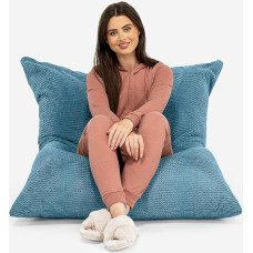 Lounge Pug, Giant Bean Bag XXL Pom-Pom Turquoise