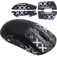 Hyekic Gaming Mouse Grip Tape Fit for Logitech G Pro X Superlight, 4 Pieces, Mouse Anti-Slip Stickers, Gaming Mouse Skin Pre-Cut, Sweat Resistant, Self-Adhesive Design, Professional Mice Upgrade Kit
