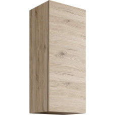 Mama Store Reversible Wooden Wall Cabinet with Push & Pull System, Wood Composite, White Oak, 22D x 30W x 71H cm
