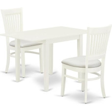 East West Furniture NDVA3-LWH-C Dining Set Wood