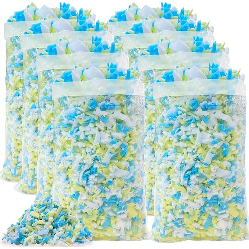 HONEHO 17.6 kg Memory Foam Filling for Bean Bags, Adding Gel Particles, Cosy and Soft, Ideal for Filling Bean Bags for Children, Pillows, Dog Beds, Sofa Cushions