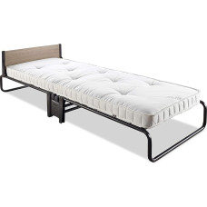JAY-BE Revolution Folding Bed with Pocket Sprung Mattress with Powder Coat, Black, Single, 77 cm