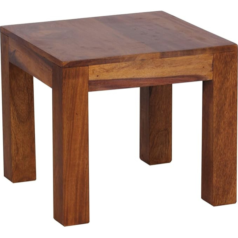 FINEBUY Sheesham Coffee Table 45 x 45 CM Solid Wood Side Table