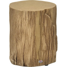 HOMCOM Side Table, Tree Stump Look, Bedside Table, Waterproof, Coffee Table Made of Inorganic Ore Powder, Living Room Table, Sofa Table for Living Room, Bedroom, 37 x 37 x 43 cm, Natural