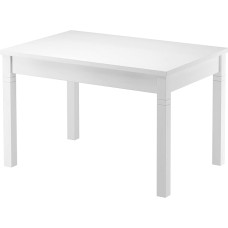 90.70-51BW Dining Table Solid Wood Kitchen Table 80 x 120 cm White