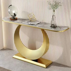 Console Sofa Table Half Moon Table Contemporary Accent Table for Entryway Behind Couch Hallway Stylish Foyer