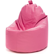 Ecopuf Yoko Armchair Bag - Faux Leather Filled Bean Bag with Double Zip, Leakproof, 70 x 75 cm
