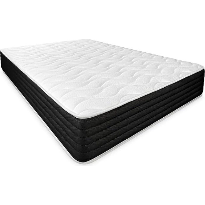 DUÉRMETE ONLINE - Reversible Memory Foam Mattress for Winter and Summer, Firmness, Medium Hardness, Thickness 30 cm, Mite-Proof, Anti-Baceria and Hypoallergenic, 120 x 190 cm