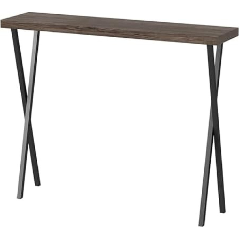 Konsolentisch für den Eingangsbereich, Flurtisch/Bücherregal, mit Metallrahmen, Konsolen-Kaffeebarschrank, schmale Bauernhaus-Sofatische für Wohnzimmer, Flure, Foyer