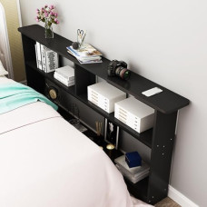 Retro Wooden Sofa Table with 3-Layer Console, Narrow Entrance Table for Small Spaces, Black (39.3 x 9/100 x 10 cm)