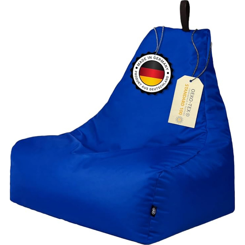 PATCH HOME Patchhome Gamer Cushion Lounge Cushion Bean Bag Chair Seat Cushion Suitable for Indoor and Outdoor Use Ready Filled Blue - XL - in 2 Sizes and 25 Colours