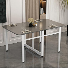Klappbarer Esstisch, platzsparend, erweiterbar, Küchentisch mit verstellbaren Beinen, multifunktionaler kompakter Tisch für kleine Räume, ideal für Esszimmer und Schlafzimmer (Farbe: )