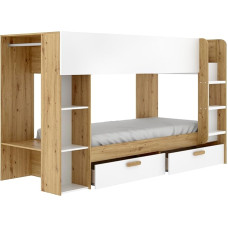 DEKIT GRUPO RIMOBEL Nido Nordic Melamine Bed, White, 150 x 245.4 x 109.8 cm