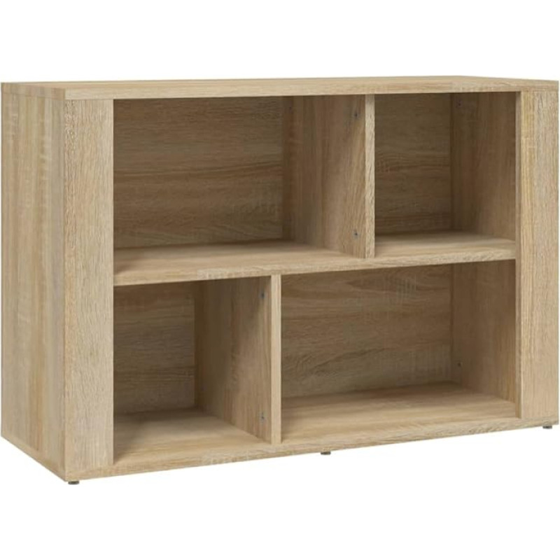 vidaXL Sideboard Chest of Drawers Multi-Purpose Cabinet Bookshelf Standing Shelf Sonoma Oak 80 x 30 x 54 cm Wood Material