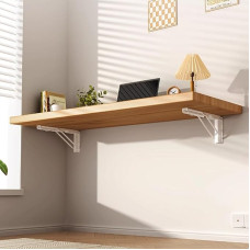 Wall Mounted Folding Table for Home Office, Laundry Room and Study - Space Saving Hanging Desk (31.5 x 16 inches) - Versatile Solution for Workstations and Folding Writing