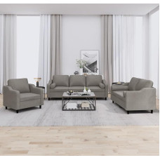 LAPOOH 3201793 3-Piece Sofa Set with Cushions Taupe Fabric, Lounge Sofa, Sofas & Couches, Relax Sofa, Couch for Living Room