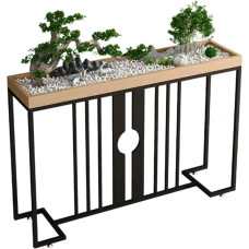 Console Sofa Table, Industrial Modern Narrow Sofa Tables, Entrance Table with Shelves and Friction Free Feet, High High Table for Hallway, Bedroom and Living Room Furniture