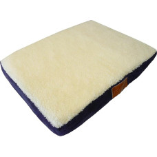 Ellie-Bo Memory Foam Orthopedic Dog Bed with Faux Suede and Sheepskin Topping for Dog Cage/ Crate Large 36-inch Blue