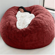 IJNBHU Bean Bag Chair Cover, Giant Fur Bean Bag, Sofa Cover, Extra Large Washable Bean Bag Cover for Children, Bean Bag Cover Without Filling (Colour 11, Size: 1.83 M)