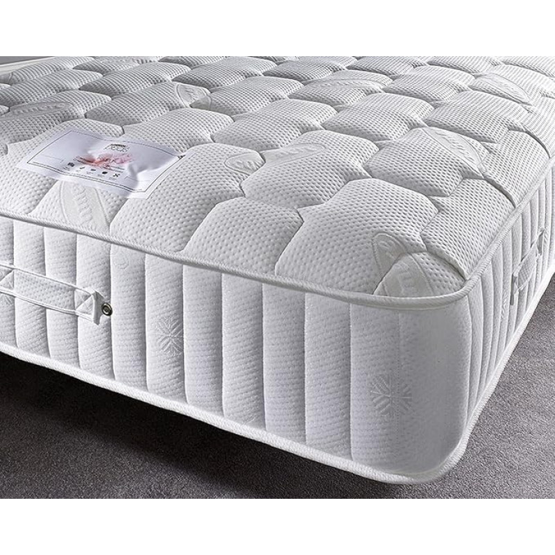 Bed Centre 3500 Sovereign Small Single Mattress 75 x 190 cm Gel Memory Foam and Pocket Springs, Pressure Relief Foam, Medium Firm Hybrid, Rolled and Packed, Hypoallergenic, Made in