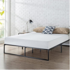 Zinus Lorelai Bed 140 x 190 cm - Bed Frame 31 cm High with Under Bed Storage - Metal Platform Bed - Black