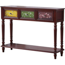 Vickyliou Entrance Table， Moderner minimalistischer Eingangstisch aus Massivholz, schmaler Konsolentisch for den Flur,Console Table with Storage(100cm)