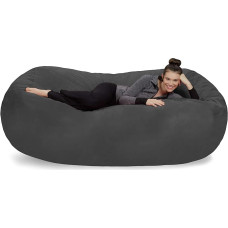 Sofa Sack Bean Bag Cover 2.1-1.5m Charcoal Grey
