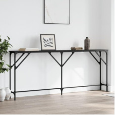 Xichuzi 837767 Console Table, Black, 180 x 23 x 75 cm, Wood Composite, Console Table, Chest of Drawers, Side Table, Living Room Table, Side Shelf, Media Console, Side Table