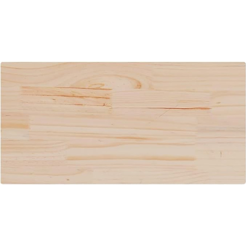 vidaXL Table Tops, Pack of 2, Rectangular Table Top, Replacement Table Top for Coffee Table, Side Table, Dining Table, Wooden Table Top, Solid Pine Wood