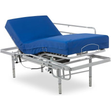 Gerialife® Folding Bed with Adjustable Feet Memory Foam Mattress Waterproof (90 x 190 cm + Railing)